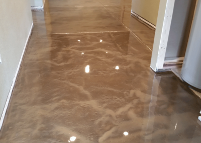 gloss finished basement floor