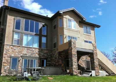 house with back porch staircase landing