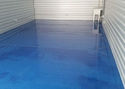 blue finished garage floor