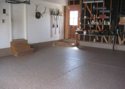 epoxy finish garage floor with flakes