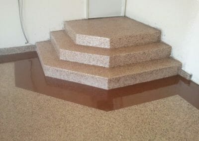 garage stairs landing coating